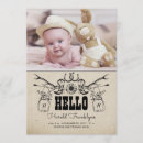 Search for cowboy birth announcement cards Rustic
