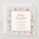 Search for square baby shower invitations Floral
