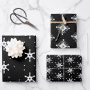 Search for black with snowflakes wrapping paper Merry christmas