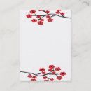 Search for cherry blossoms business cards Red