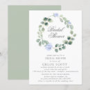 Search for blue floral wreath invitations Botanical