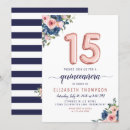 Search for blush and navy quinceanera invitations Floral