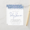 Search for blue glitter baby shower invitations Script