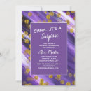 Search for purple surprise party invitations Gold