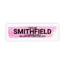 Search for paint brushes return address labels Pink