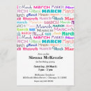 Search for march birthday invitations Rainbow