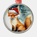 Search for red fox christmas tree decorations Snow
