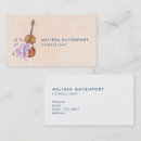 Search for violin business cards Watercolor
