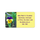 Search for pansy flower return address labels Yellow