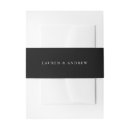 Search for black wedding invitation belly bands Minimalist