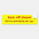 Search for road rage bumper stickers Back off