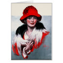 Search for vintage flapper hat postcards Woman