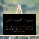 Search for the night before wedding signs Elegant