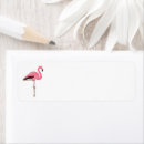 Search for pink flamingos return address labels Girly