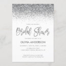 Search for silver bridal shower invitations Glam