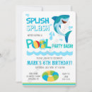 Search for shark pool party invitations Summer