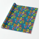 Search for numbers wrapping paper Colourful