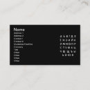 Search for alphabetic business cards Learning