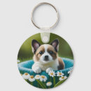 Search for cute dogs key rings Blue