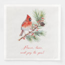 Search for red cardinal napkins Watercolor
