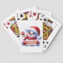 Search for new year playing cards Snowman