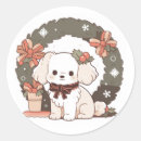 Search for dog christmas stickers Puppy