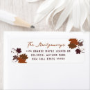 Search for oak leaf return address labels Thanksgiving