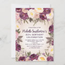Search for vintage 80th birthday invitations Peonies