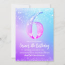 Search for 6th birthday invitations Glitter