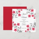 Search for red grey wedding invitations Leaves