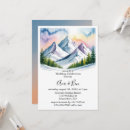 Search for mountain wedding invitations Watercolor landscape