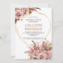 Search for blush pink watercolor floral invitations Pampas grass