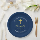 Search for first communion plates Blue