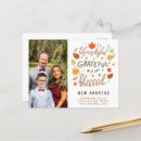 Search for holiday moving announcement postcards Thanksgiving