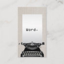 Search for writer business cards Vintage