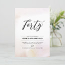 Search for watercolor 40th birthday invitations Unique