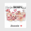 Search for valentines day teddy bear stickers Red