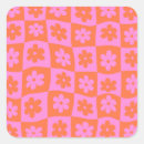 Search for pink and orange flower stickers Floral