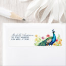 Search for peacock wedding return address labels Bridal shower
