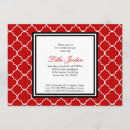 Search for black white red damask invitations Bridal