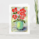 Search for flowers in a vase cards Watercolor