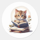 Search for cats and books stickers Read