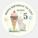 Search for hippo birthday stickers Zoo animals