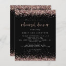 Search for rose rehearsal dinner invitations Glitter