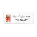 Search for animal love return address labels Watercolor