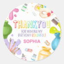 Search for painting birthday party stickers Rainbow