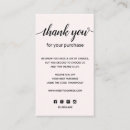 Search for thank you for your purchase business cards Customer appreciation