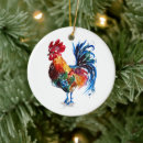 Search for rooster christmas tree decorations Feather