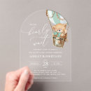 Search for green hot air balloon invitations Teddy bear