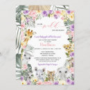 Search for animal baby girl shower invitations Safari